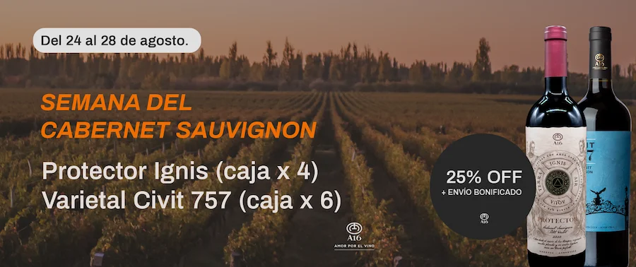 25% OFF en Cabernet Sauvignon hasta el 24 de Agosto